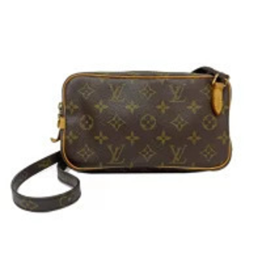Louis Vuitton Marly Bandouliere Monogram Shoulder Bag Canvas Leather Brown